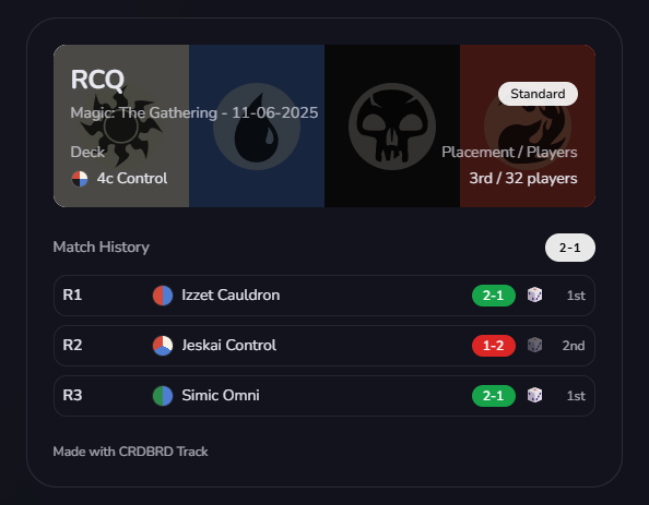 CRDBRD Track recap view variation four